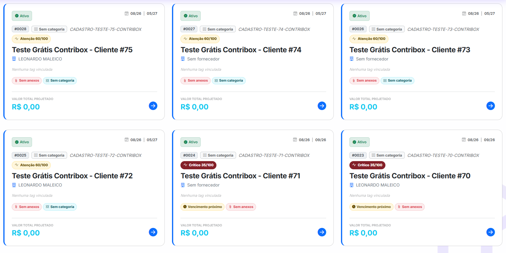 Dashboard de Contratos Contribox